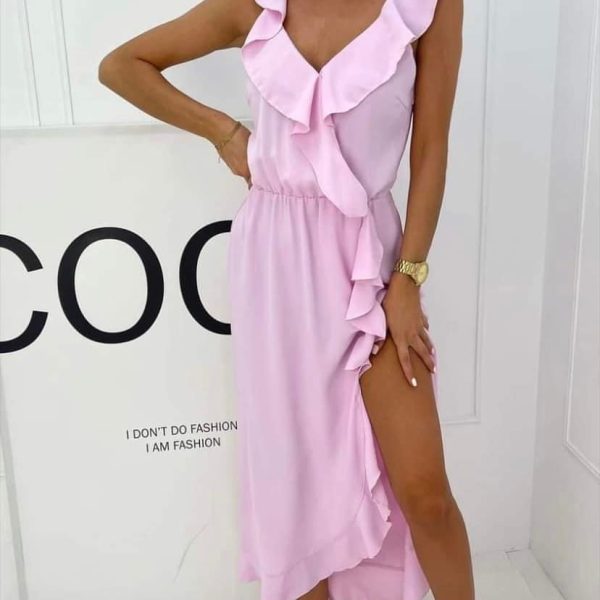 Midi tulle light pink dress